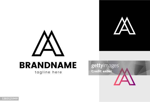 a logo set - letter a logo stock illustrations