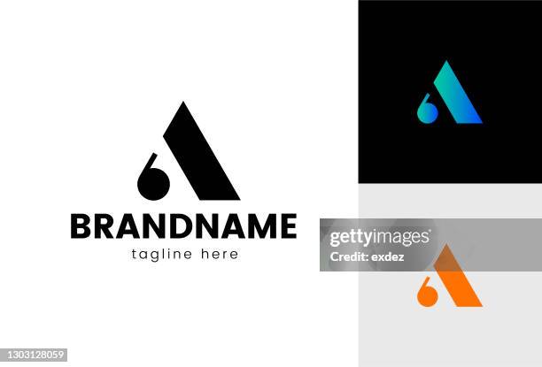 a logo set - letter a typography stock illustrations