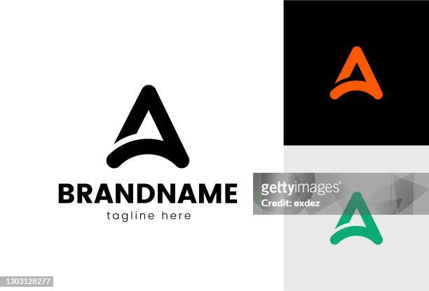 ein logo-set - buchstabe a stock-grafiken, -clipart, -cartoons und -symbole