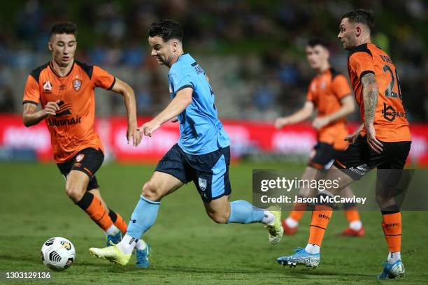 Alexander Baumjohann of Sydney FC controls the ball during the A-League match between Sydney FC and the Brisbane Roar at Netstrata Jubilee Stadium,...