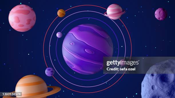 3d outer space - 3d cartoons stock pictures, royalty-free photos & images