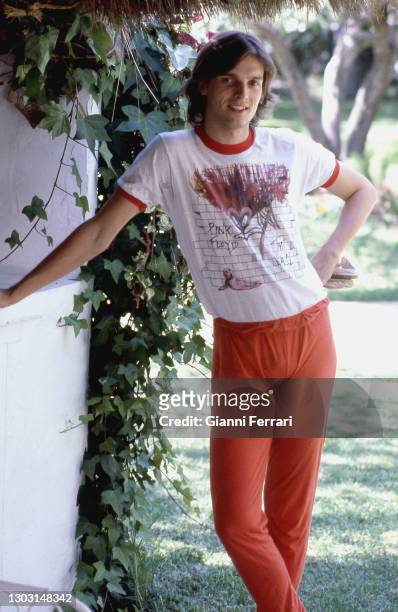 Spanish singer and actor Miguel Bose, Madrid Spain, 1980.