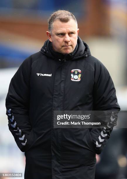 Mark Robins, Manager of Coventry City looks on during the Sky Bet Championship match between Coventry City and Brentford at St Andrew's Trillion...