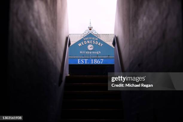 General view inside the stadium prior to the Sky Bet Championship match between Sheffield Wednesday and Birmingham City at Hillsborough Stadium on...