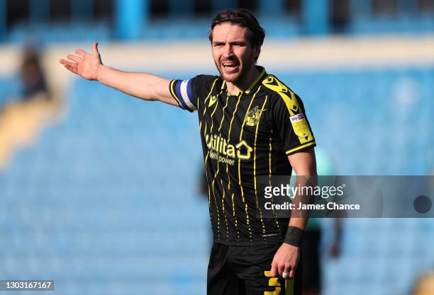 Luke Leahy of Bristol Rovers reacts during the Sky Bet League One match between Gillingham and Bristol Rovers at MEMS Priestfield Stadium on February...