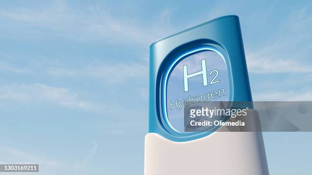 stazione di idrogeno h2 - group h foto e immagini stock