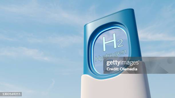 h2 hydrogen station - group h imagens e fotografias de stock