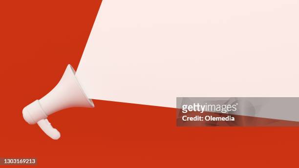 megaphone with copy space - megaphone stock pictures, royalty-free photos & images