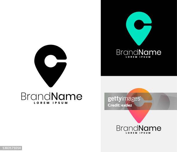 c logo-set - buchstabe c stock-grafiken, -clipart, -cartoons und -symbole