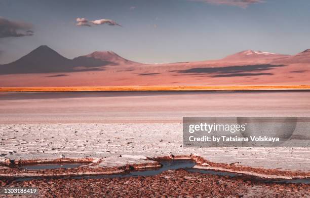 salt lake in the mountains - desert sky stock pictures, royalty-free photos & images