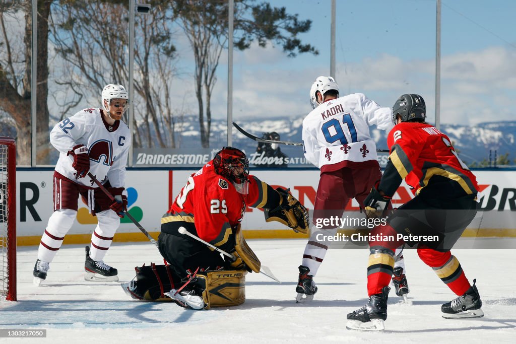 NHL Outdoors At Lake Tahoe - Vegas Golden Knights v Colorado Avalanche