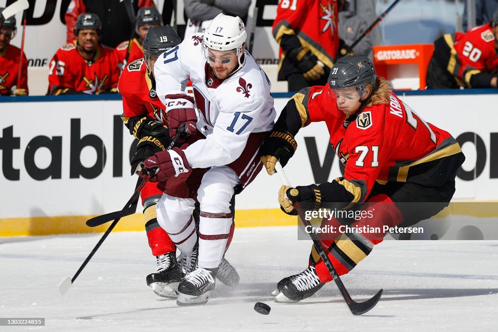 NHL Outdoors At Lake Tahoe - Vegas Golden Knights v Colorado Avalanche