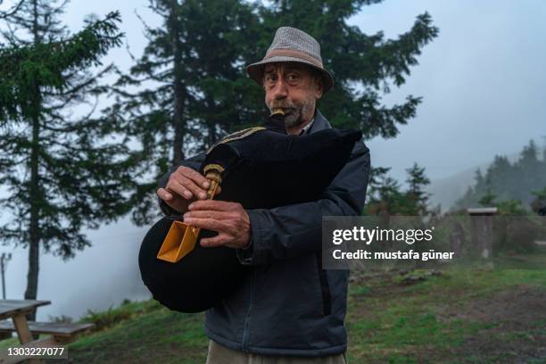 folk music instruments of turkey bagpipe - piper stock pictures, royalty-free photos & images