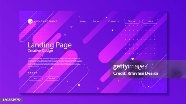 website landing page template design, abstract modern design for website - over consumption stock illustrations