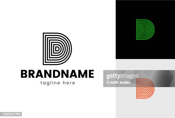 d logo set - d stock illustrations