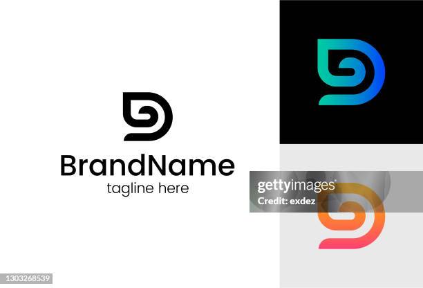 d logo-set - monogramm stock-grafiken, -clipart, -cartoons und -symbole