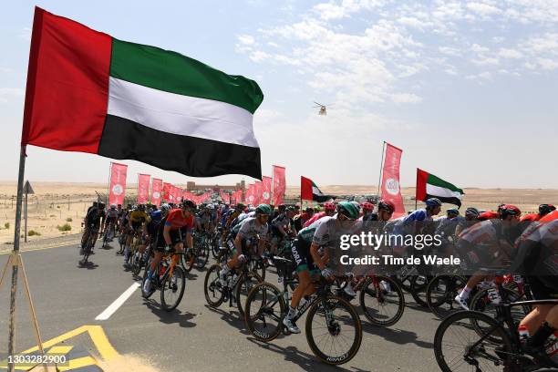 Emanuel Buchmann of Germany and Team Bora-Hansgrohe & The Peloton during the 3rd UAE Tour 2021, Stage 1 a 176km stage from Al Dhafra Castle to Al...