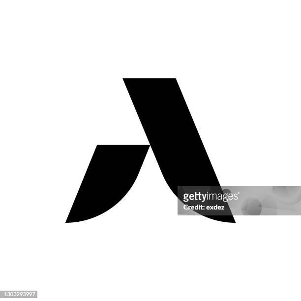 a logo style shape - letter a typography stock illustrations