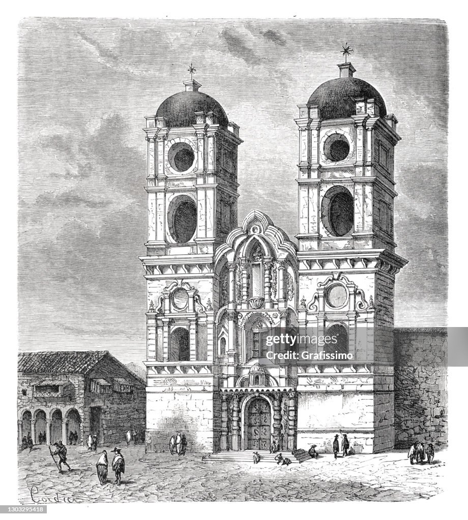 Jesuit church in Cusco 1863