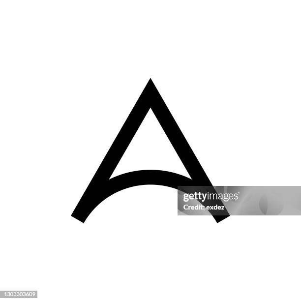 a logo style shape - lettre a stock illustrations