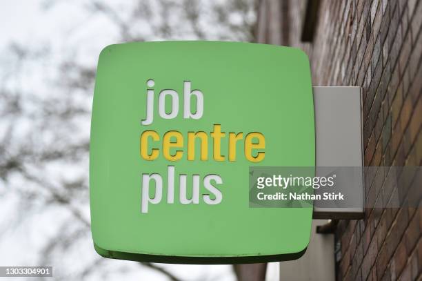 General viewof a Jobcentre Plus employment office on February 21, 2021 in Tunstall, England.