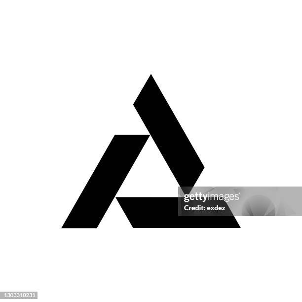 eine logo-stil-form - buchstabe a stock-grafiken, -clipart, -cartoons und -symbole