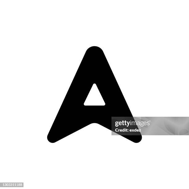 a logo style shape - letter a stock illustrations