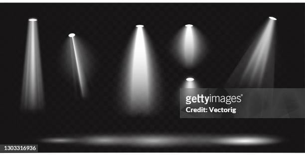 lights, bright lighting with spotlights. vector illustration - illuminated stock illustrations