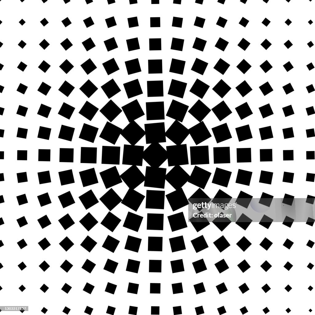 Matrix Of Rotated And Scaled Solid Squares On White High-Res Vector ...