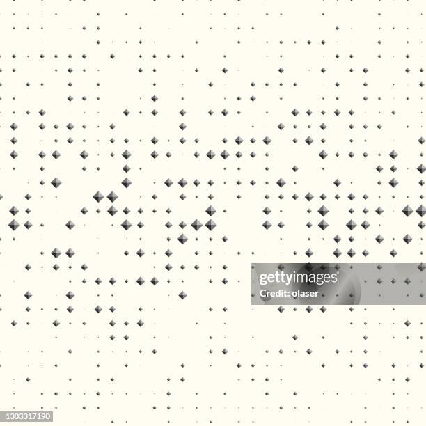 falling diamonds in matrix pattern, most are missing - diamond shape drop vector stock illustrations