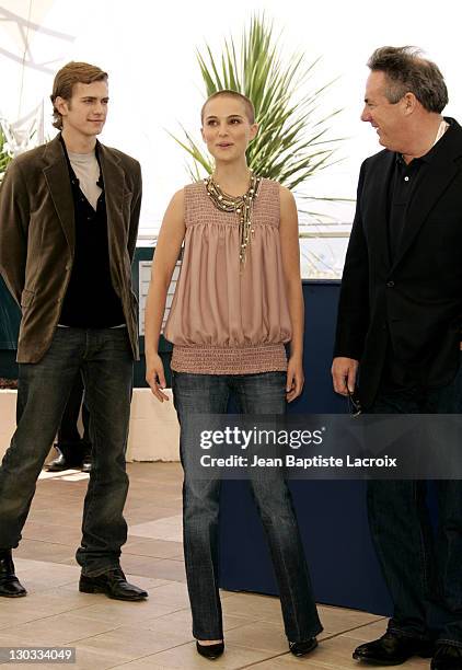 Hayden Christensen, Natalie Portman and Rick McCallum