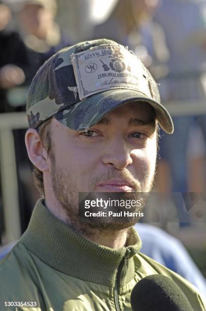 Singer, Actor Justin Timberlake Participates in the 47th Annual Bob Hope Chrysler Classic Pro Am January 18, 2006 held at the Bermuda Dune Country...