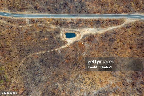 australian bush fire destruction - australian firefighter stock pictures, royalty-free photos & images