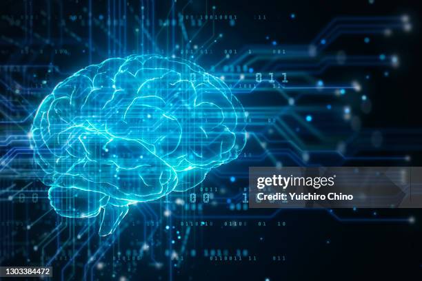 circuitry of the ai brain - brain computer スト��ックフォトと画像