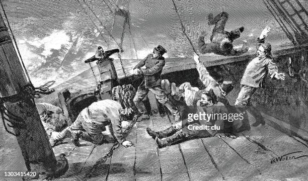 a slipped anchor chain - swaying stock illustrations