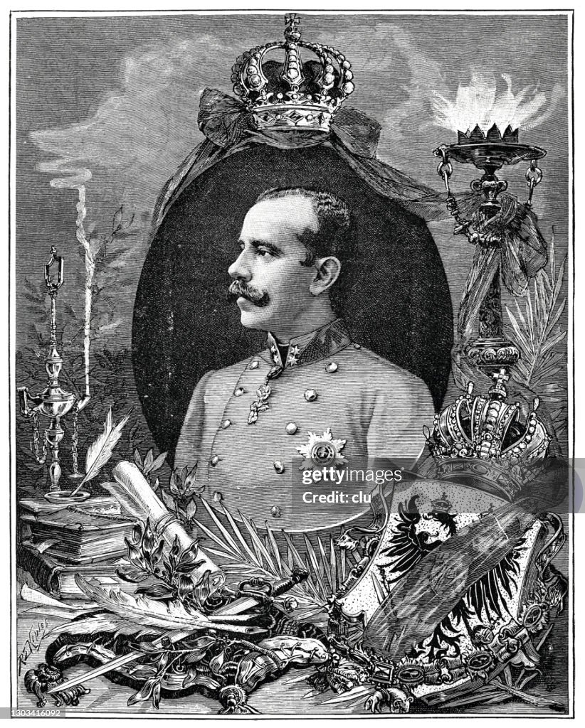 Archduke Rudolf Crown Prince Of Austriahungary 18581889 High-Res Vector ...