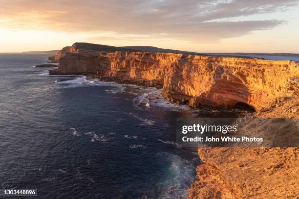 the cliffs at sheringa. eyre peninsula. south australia. - antarctic ocean stock pictures, royalty-free photos & images