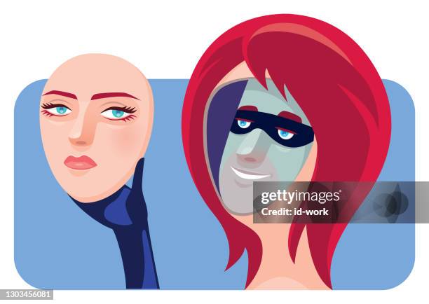 bösewicht versteckt und halten mädchen gesicht - hiding stock-grafiken, -clipart, -cartoons und -symbole