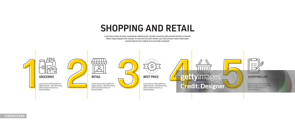Shopping And Retail Related Process Infographic Template Process ...
