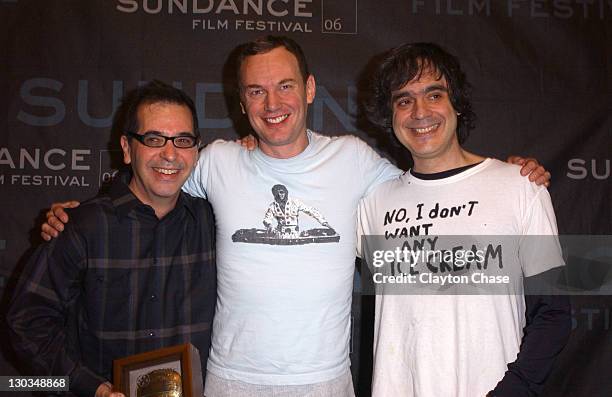 Richard Glatzer and Wash Westmoreland, writers and producers of "Quinceanera" and winners of the Grand Jury Prize for Drama, with Miguel Arteta