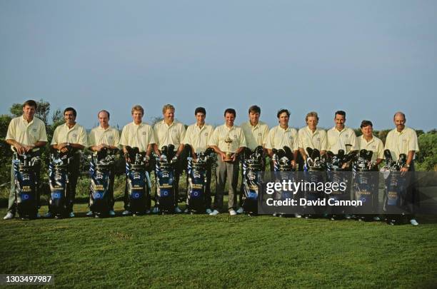 Nick Faldo, Severiano Ballesteros, David Gilford, Paul Broadhurst, Colin Montgomerie, Jose Maria Olazabal, Bernard Gallacher Captain of Europe...