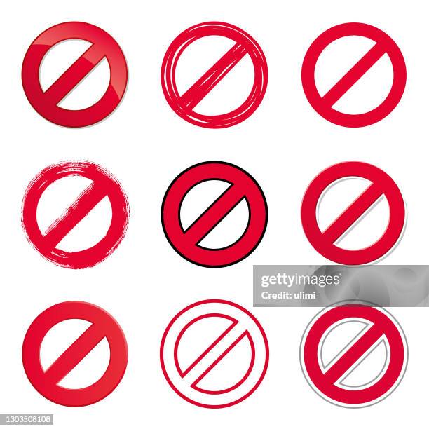 illustrations, cliparts, dessins animés et icônes de signe « non » - sens interdit