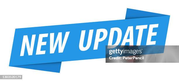 ilustrações de stock, clip art, desenhos animados e ícones de new update - banner, speech bubble, label, ribbon template. vector stock illustration - atualização de software
