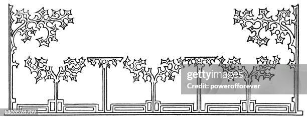 illustrations, cliparts, dessins animés et icônes de art nouveau style decorative design - xixe siècle - arts décoratifs