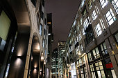 Commercial and financial district of London. Office buildings in the heart of the City of London.