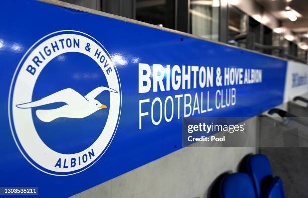 General view inside the stadium ahead of the Premier League match between Brighton & Hove Albion and Crystal Palace at American Express Community...