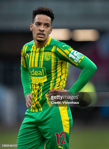 Matheus Pereira of West Bromwich Albion in action during the Premier League match between Burnley and West Bromwich Albion at Turf Moor on February...
