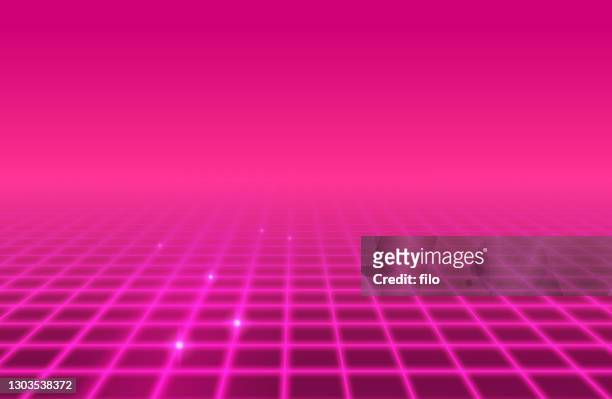 rosa gitter retro abstrakte hintergrund - magenta stock-grafiken, -clipart, -cartoons und -symbole