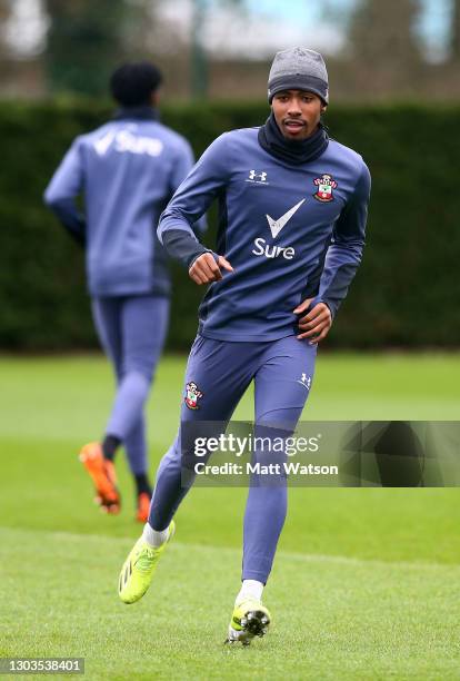 Kayne Ramsay during a Southampton FC training session at the Staplewood Campus on February 22, 2021 in Southampton, England.