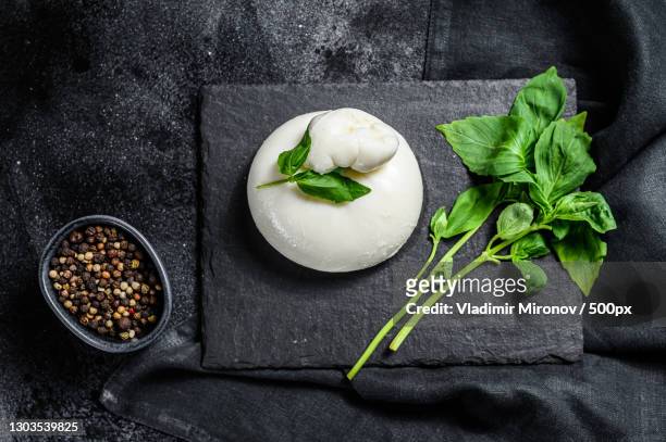 directly above shot of food on table - burrata stock pictures, royalty-free photos & images